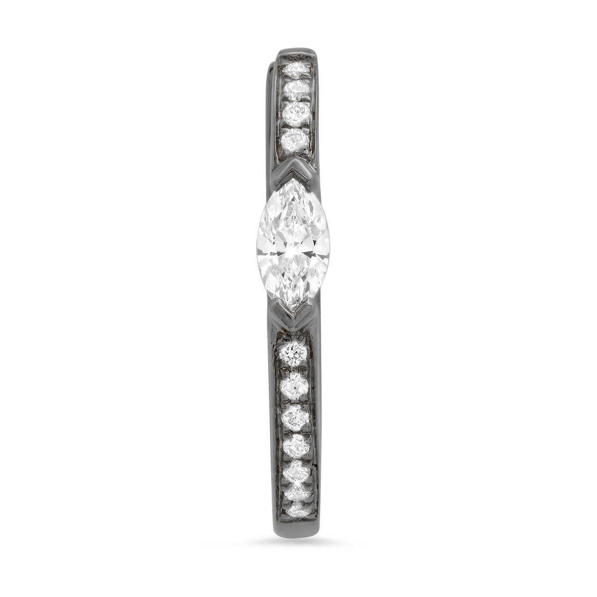 Medium Maasai Hoop Earrings with Marquise White Diamond Pavé – Four Colors — Colette Jewelry
