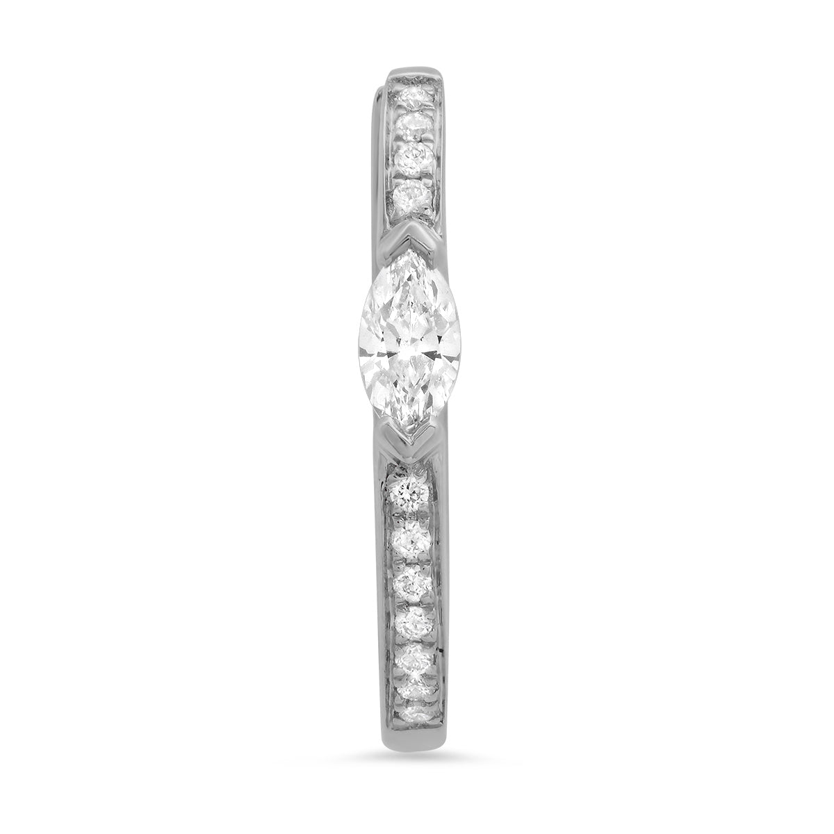 Medium Maasai Hoop Earrings with Marquise White Diamond Pavé – Four Colors — Colette Jewelry