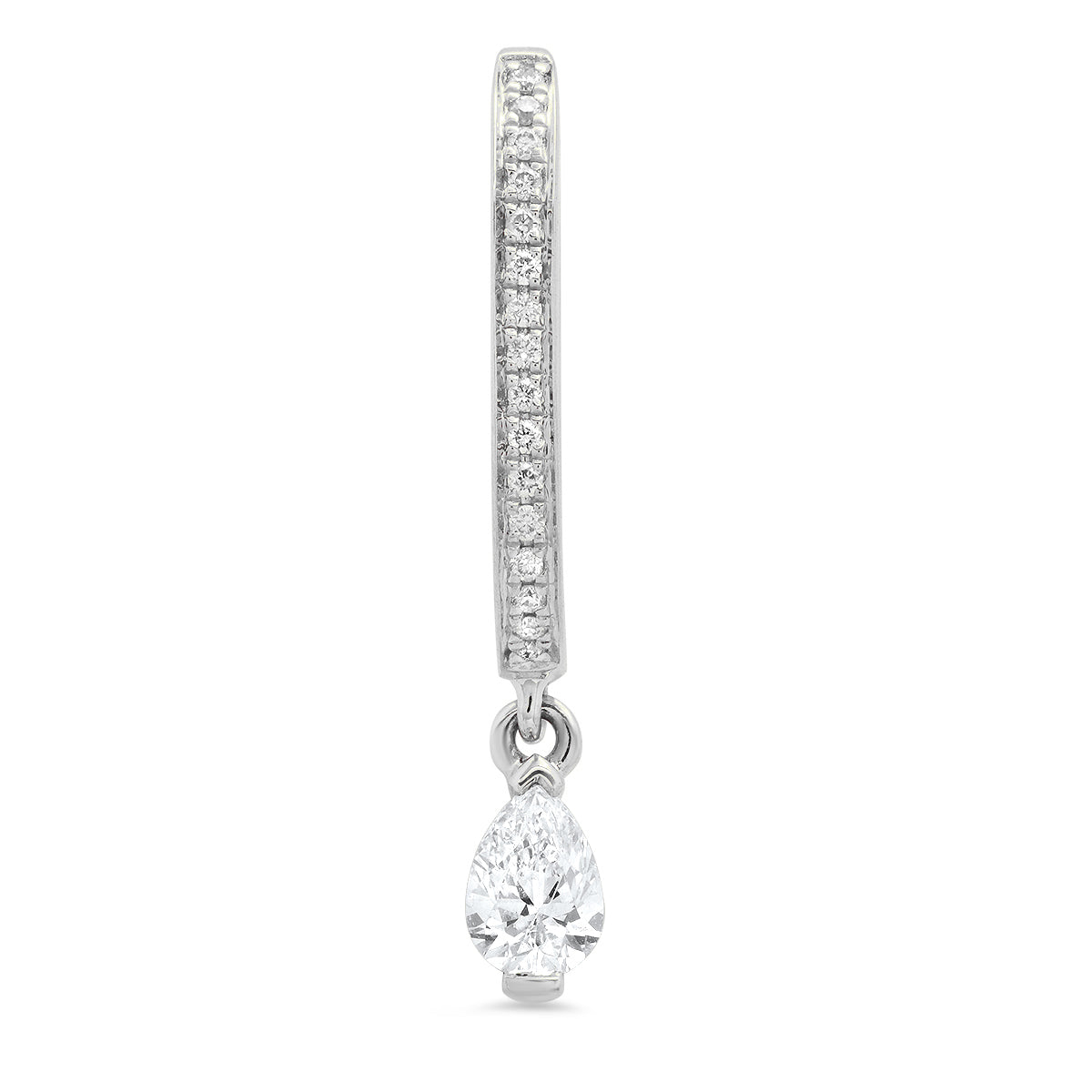 Medium Maasai Hoop with Tear Drop White Diamond Pavé – Four Colors — Colette Jewelry