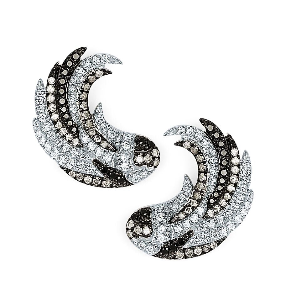 Edirne Wing Studs — 18K Gold Diamond Earrings | Colette Jewelry