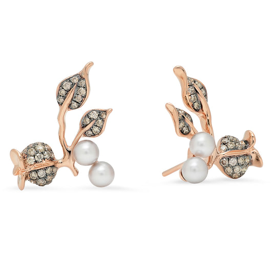 Pink Cynara Stud Earrings | 18K Gold & Pink Sapphires | Colette Jewelry
