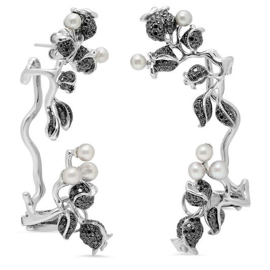 Carduus Earring Cuffs | 18K Gold & Diamond Ear Cuffs | Colette Jewelry