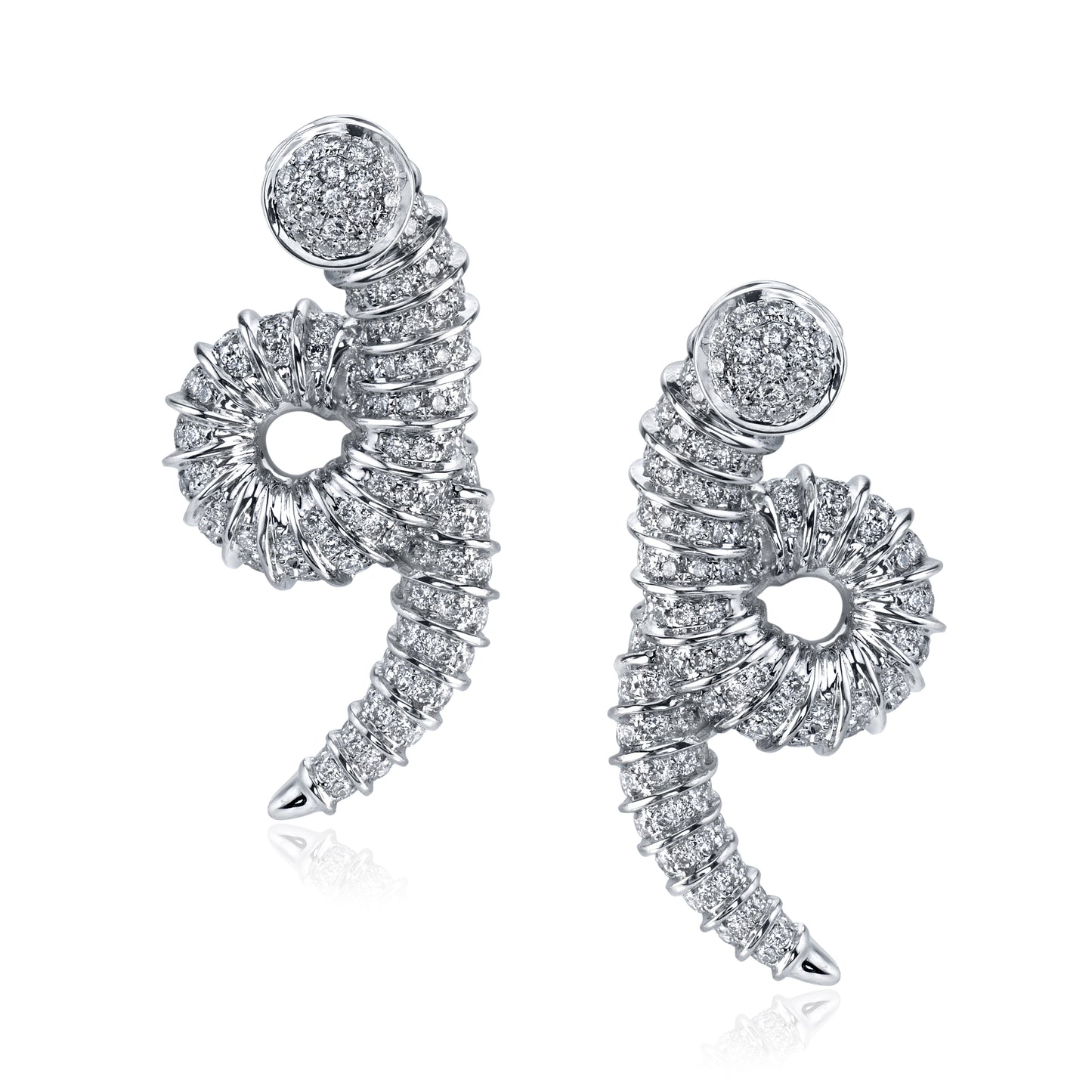 Addax Stud Earrings — Diamond & Gold | Colette Jewelry