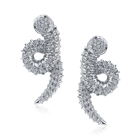 Addax Stud Earrings — Diamond & Gold | Colette Jewelry