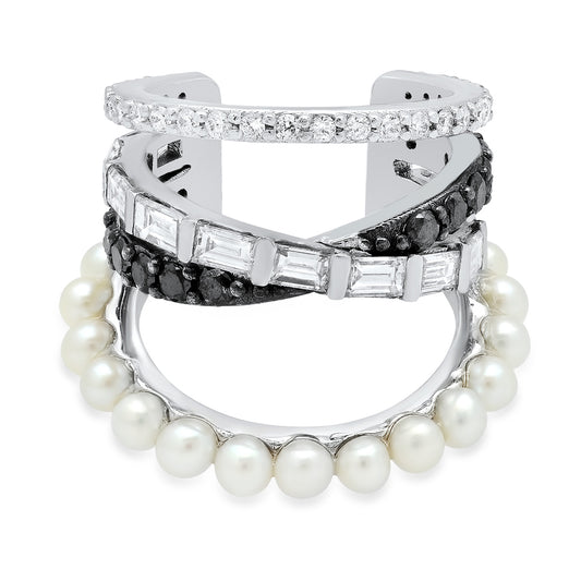 Pearl Entwined Ear Cuff – 18K Gold & Pearl Earring | Colette Jewelry