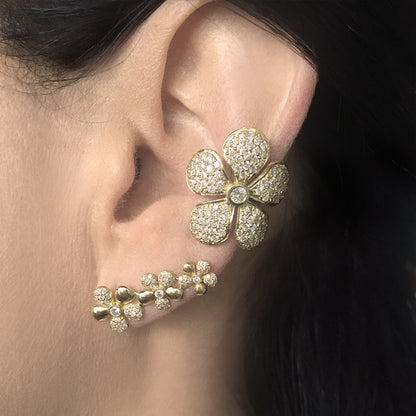 Olivia Two-Color Stud Earrings in 18K Gold — Colette Jewelry