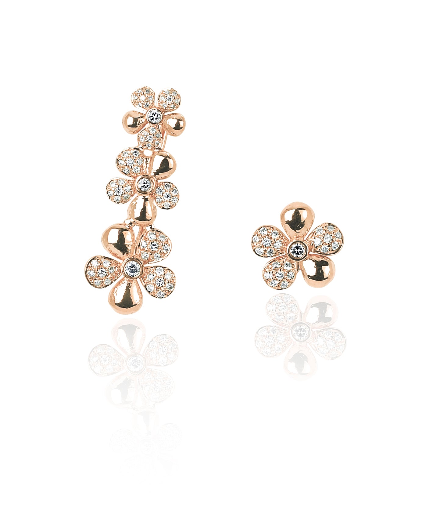 Olivia Two-Color Stud Earrings | 18K Gold | Colette Jewelry