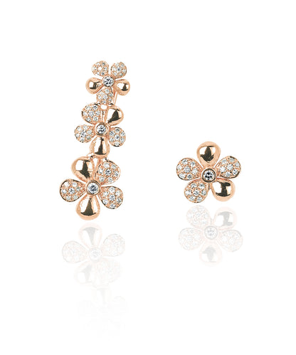 Olivia Two-Color Stud Earrings in 18K Gold — Colette Jewelry