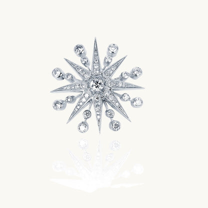 Stella Ear Cuff in White & Black Diamonds, 18K Gold, Galaxia — Colette Jewelry