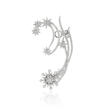 Lacerta Earring Cuff in 18K gold with white diamond — Colette Jewelry