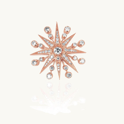 Stella Ear Cuff in White & Black Diamonds, 18K Gold, Galaxia — Colette Jewelry