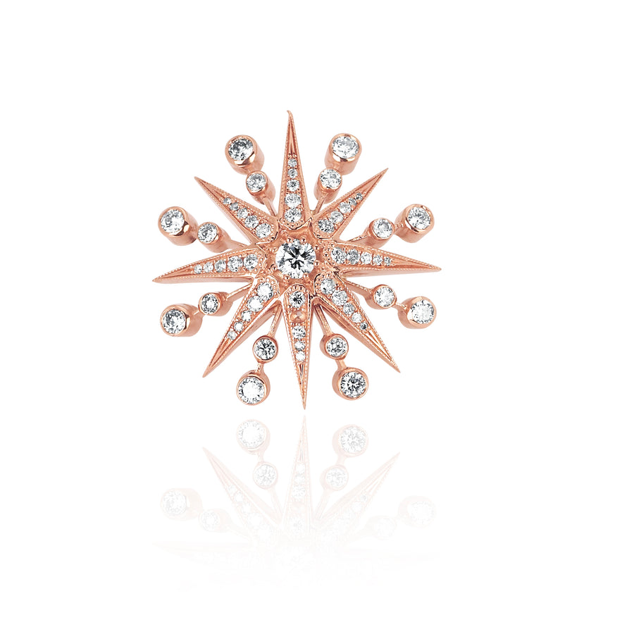 Stella Ear Cuff | White & Black Diamonds | 18K Gold | Galaxia | Colette Jewelry