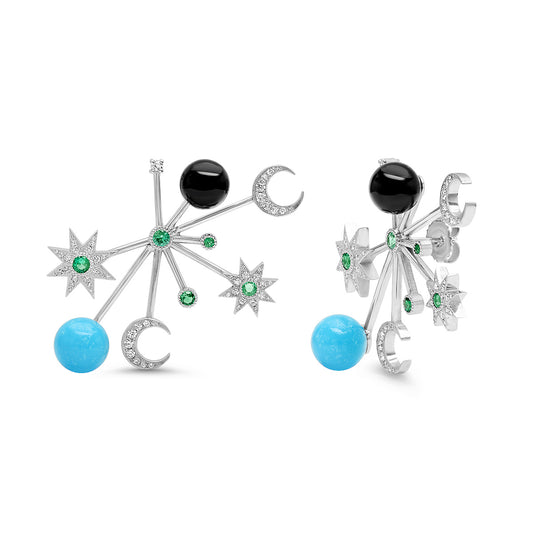 Saros Stud Earrings | 18K Gold & Diamonds | Colette Jewelry