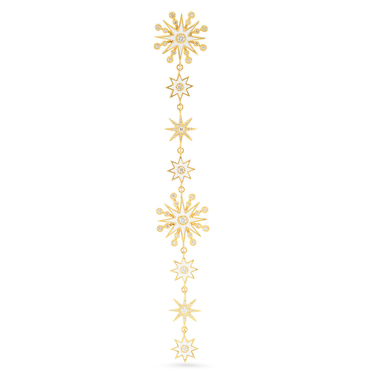 Pyxis Star Duster Earrings | 18K Yellow Gold & White Diamonds | Galaxia | Colette Jewelry