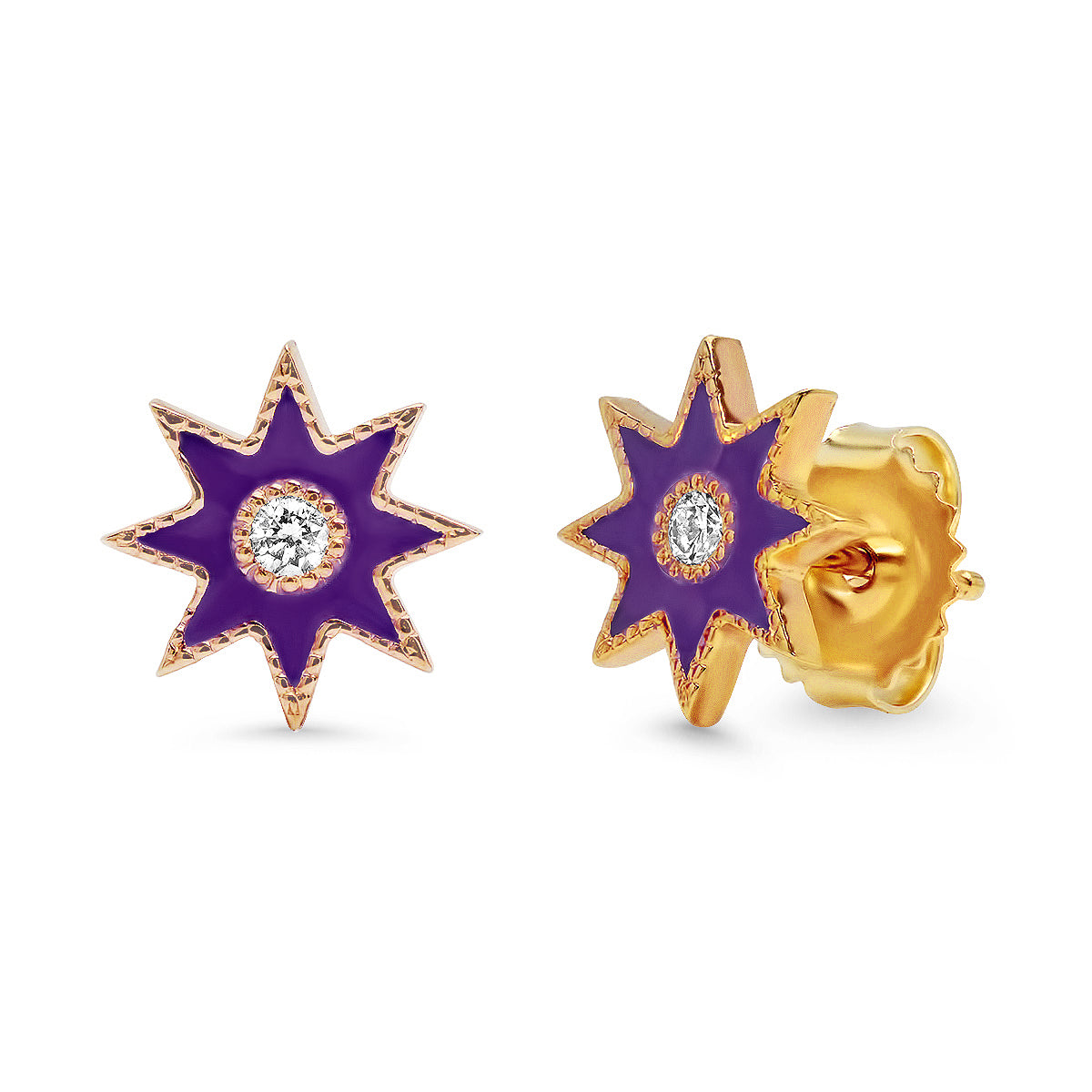 Twinkle Star Studs – 18K Gold Diamond Star Earrings | Colette Jewelry