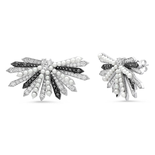 Penacho Cocktail Pearl Earrings in 18K Gold | Colette Jewelry