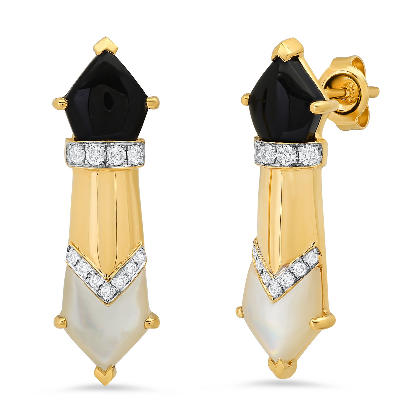 Penacho Classic Studs – 18K Gold Diamond Earrings | Colette Jewelry