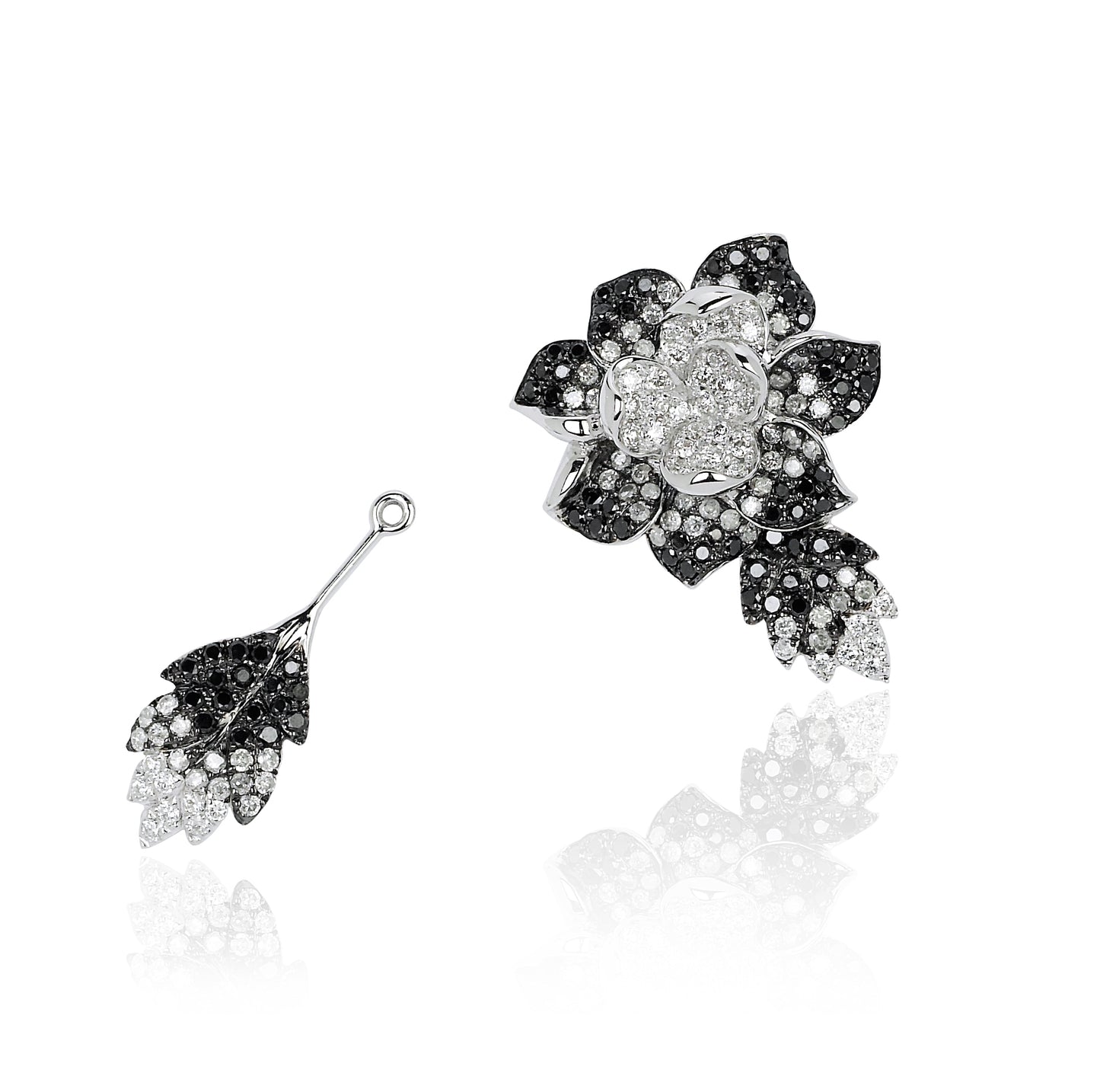 Black Rose Studs | 18K Gold Diamond Earrings | Colette Jewelry