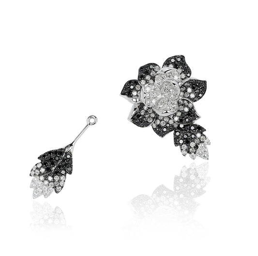 Black Rose Studs | 18K Gold Diamond Earrings | Colette Jewelry