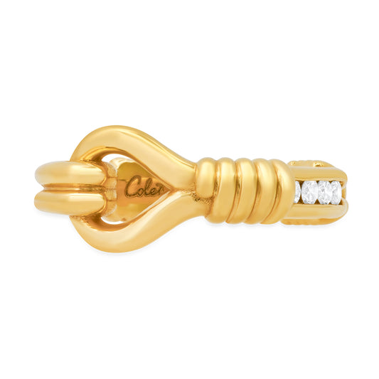 Toi et Moi Madame Ring | 4 White Diamonds | 18K Gold | Colette Jewelry