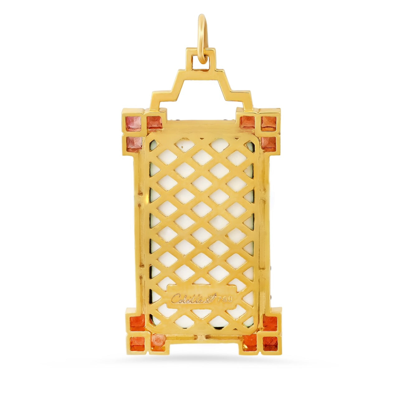 The Hand Tarot Charm 18K Gold Diamond Stud Colette Jewelry