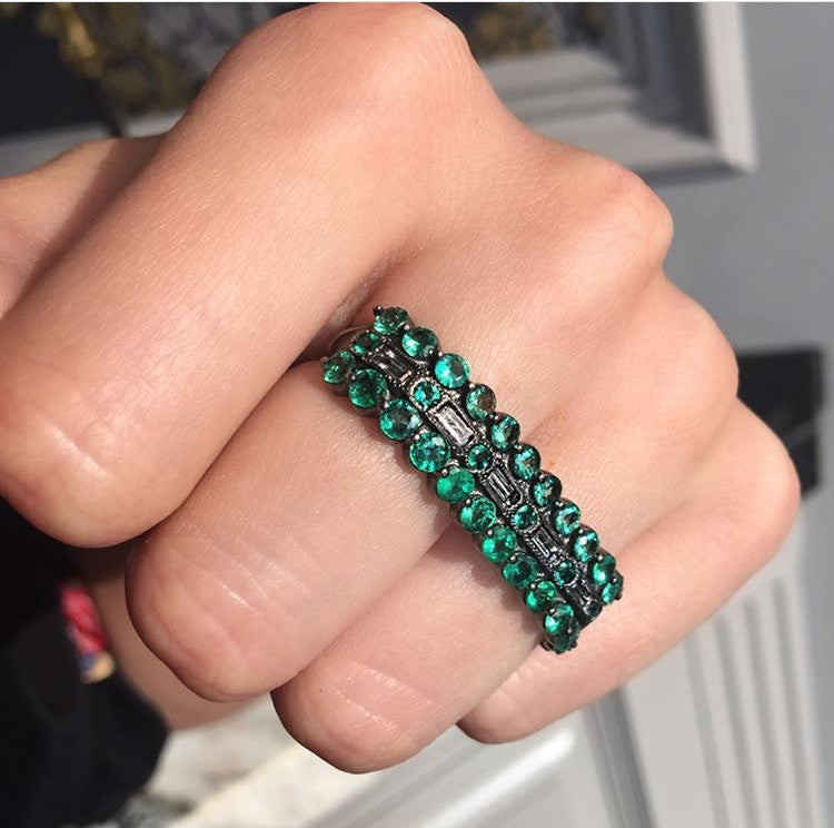 Bold Diamond Double Finger Ring in 18K Gold | Colette Jewelry
