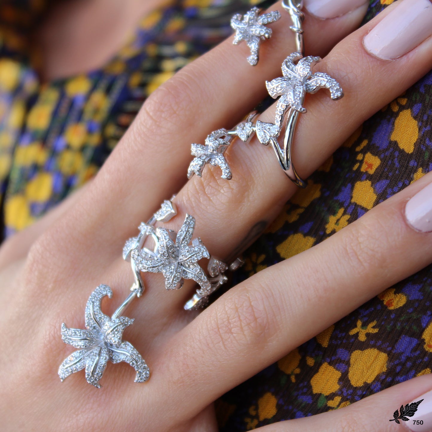 Lilies 2-Piece Ring in 18K Gold — Colette Jewelry