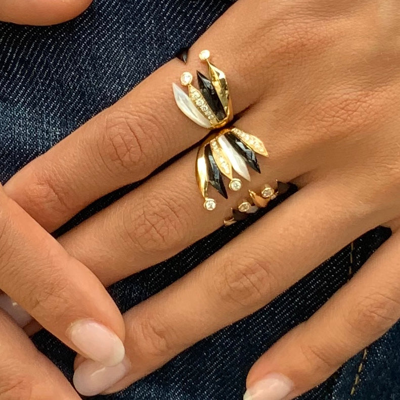 Penacho Large Wrap Ring – Two Combinations – 18K Gold – Colette Jewelry