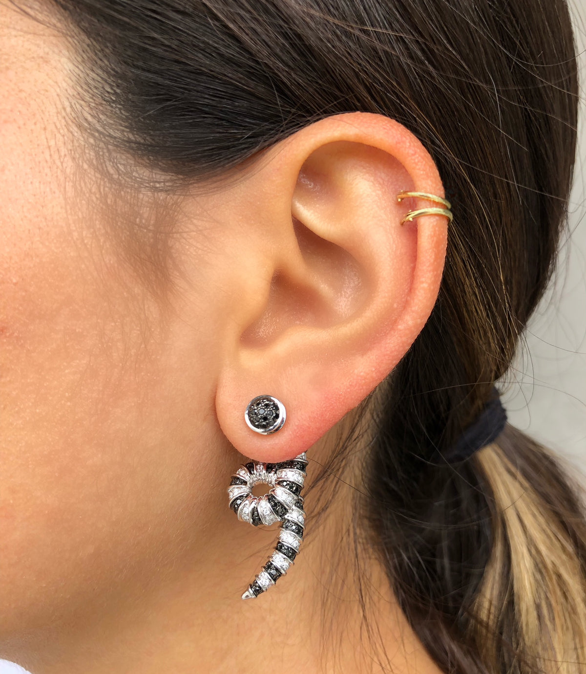 Addax Stud Earrings | 18K Gold & Diamonds | Colette Jewelry