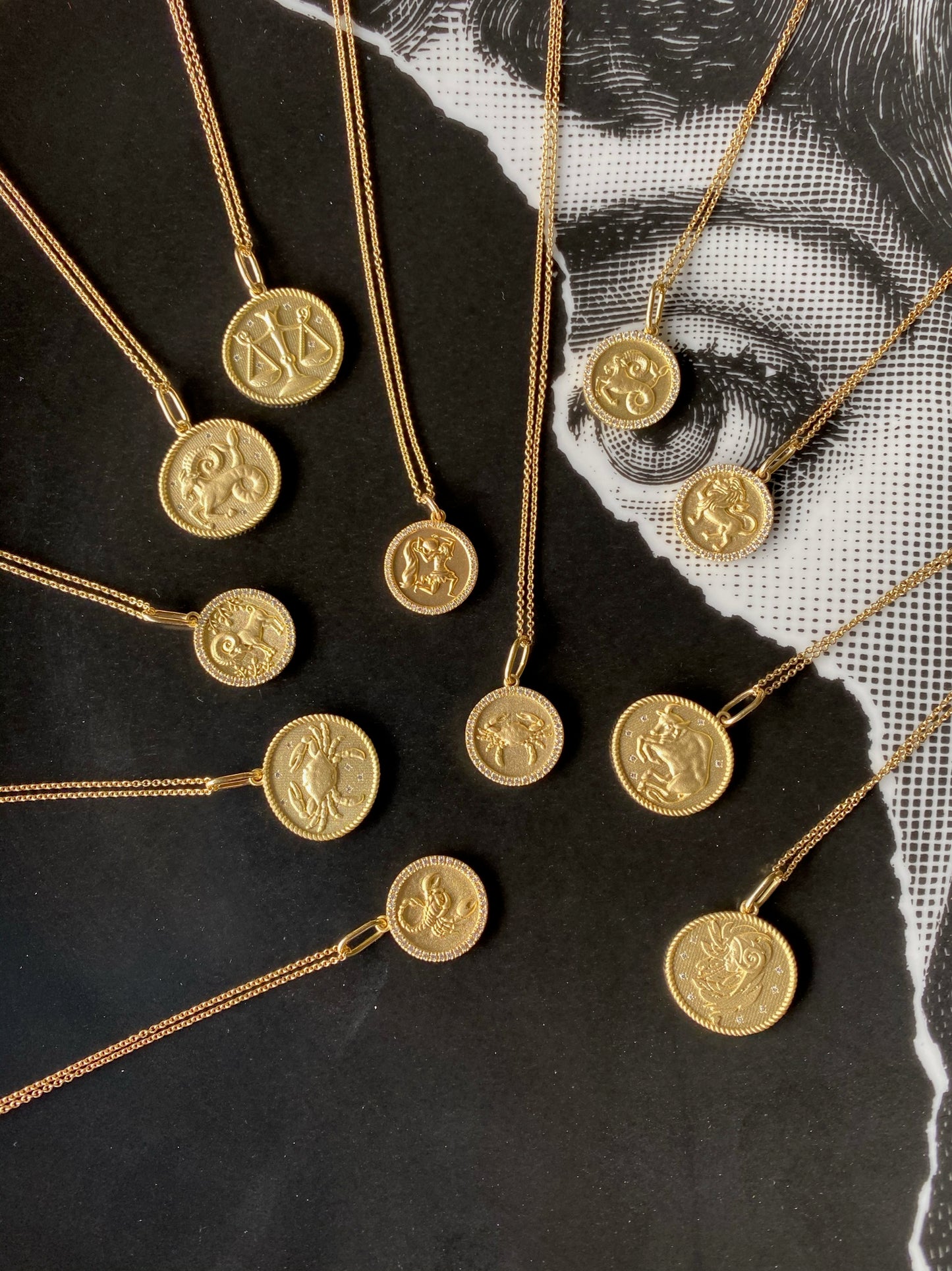 Aquarius Zodiac Double-Sided Pendant Necklace | Colette Jewelry