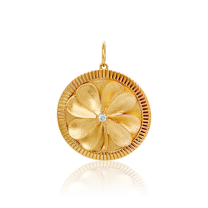 Large Clover Charm 18K Gold Colette Jewelry