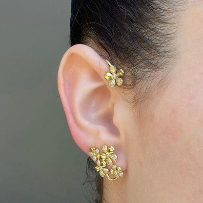 Tansy Stud Earrings in 18K Gold & Diamond Studs — Colette Jewelry