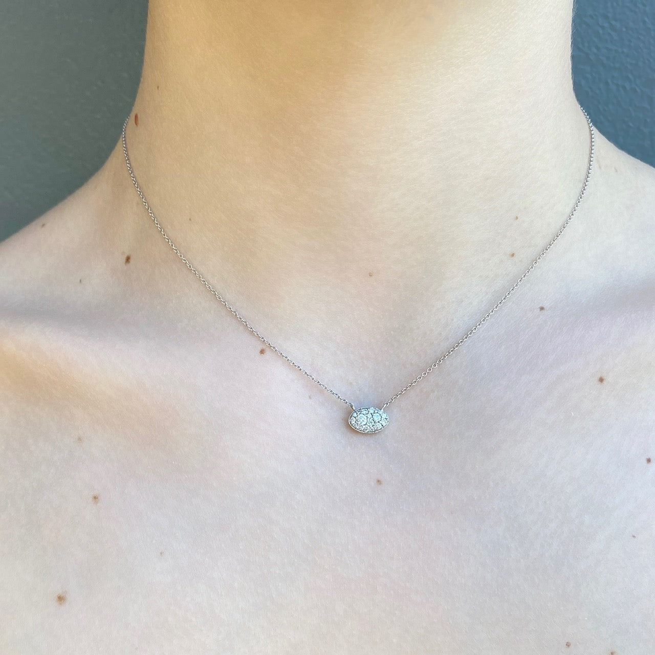 Les Petit Cluster Necklace | White Gold & Diamonds | Colette Jewelry