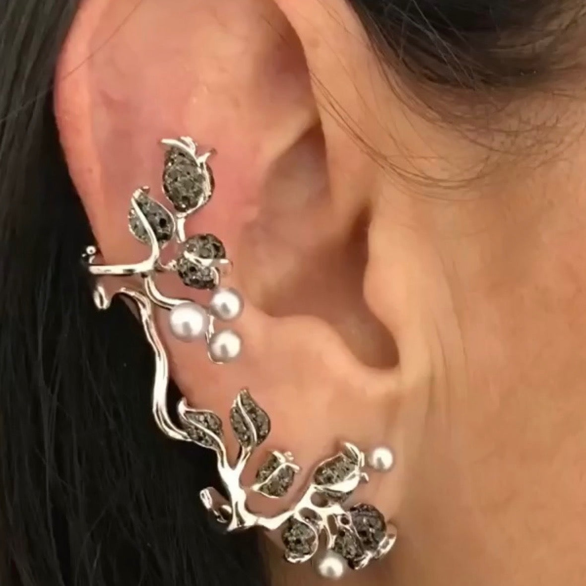 Carduus Earring Cuffs | 18K Gold & Diamond Ear Cuffs | Colette Jewelry