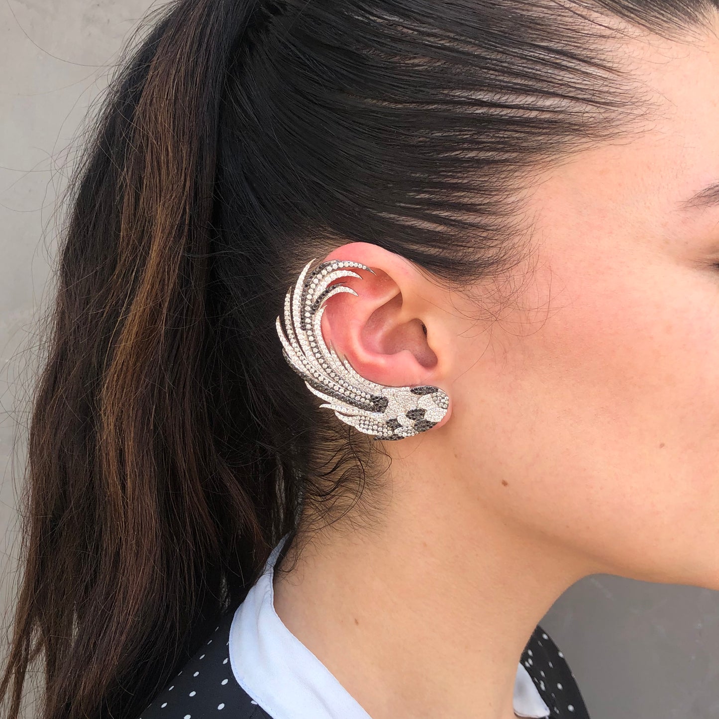 Istanbul Ear Cuff 18K Gold Diamond Earring | Colette Jewelry