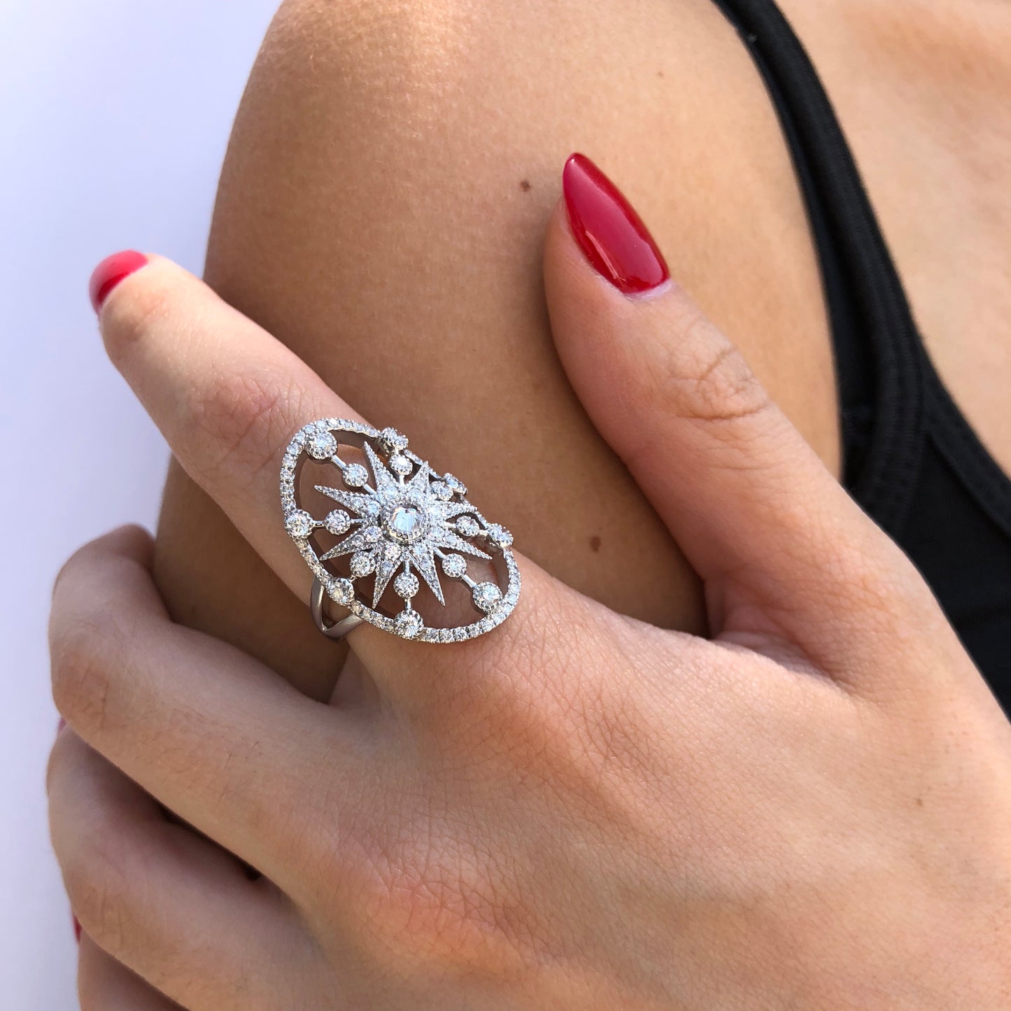 Danvou Ring Master | 18K White Gold Diamond Ring | Colette Jewelry