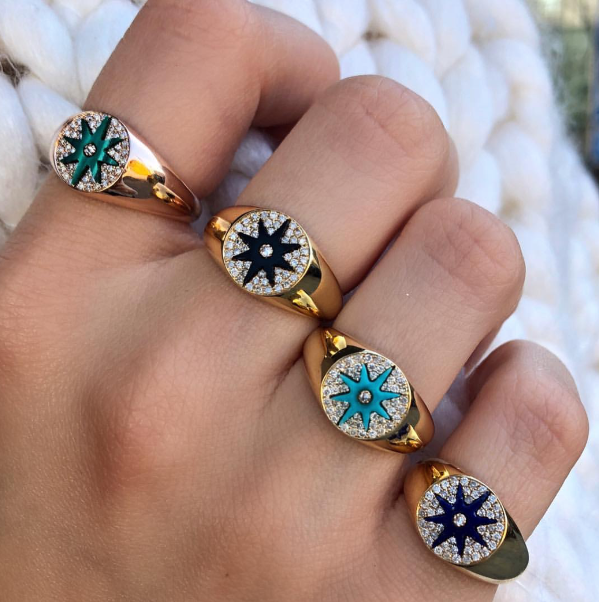 Star Signet Ring in Lapis Lazuli | 18K Gold | Colette Jewelry