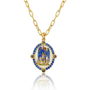 Archangel Gabriel Medal with Chain 18K Gold Santos y Cielos Colette Jewelry