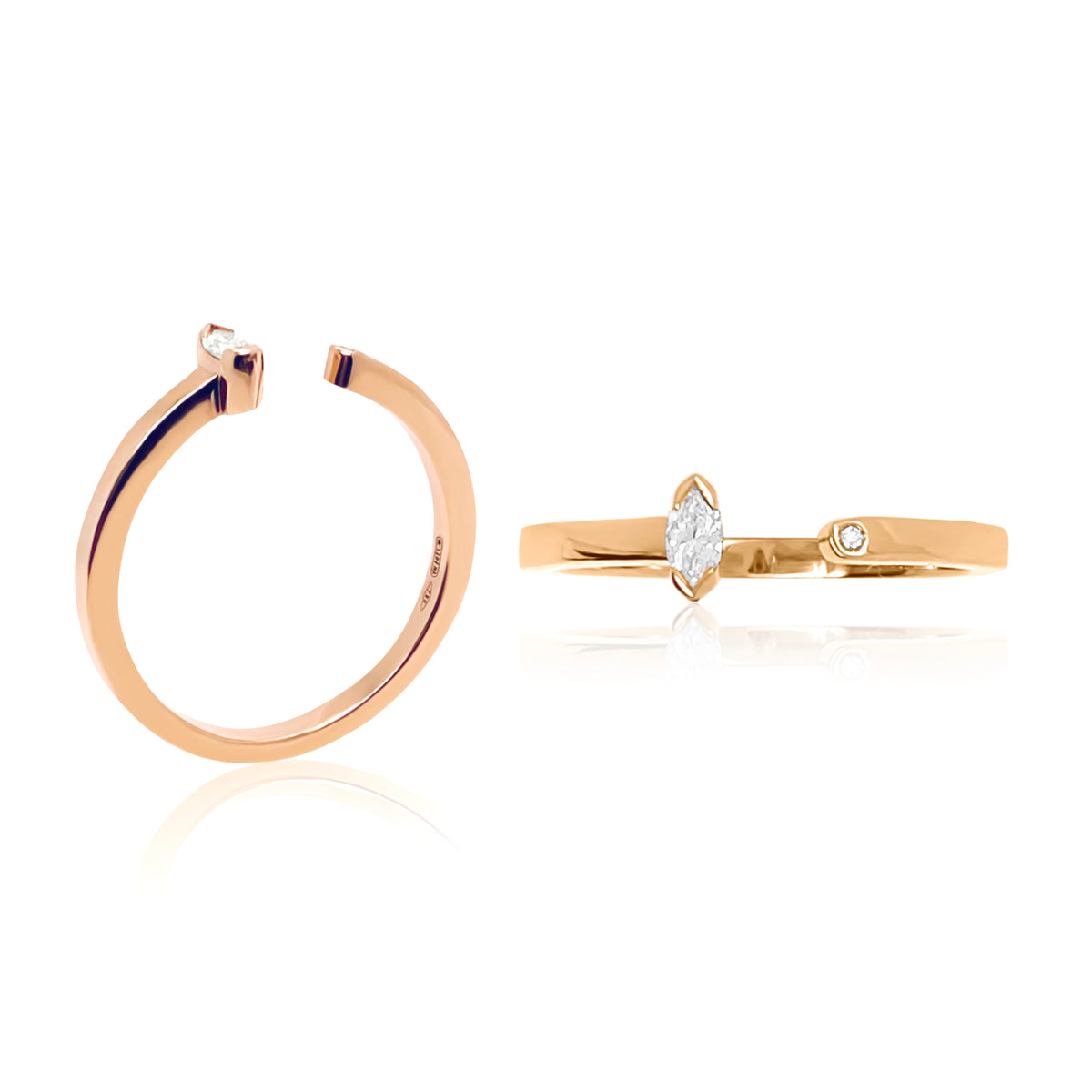Maasai Open Band Ring Four Colors 18K Gold — Colette Jewelry
