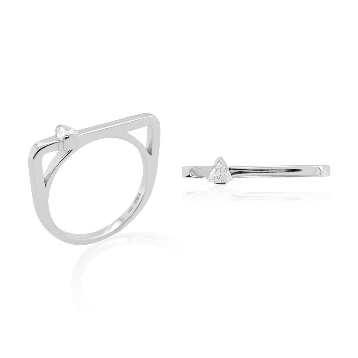Maasai Square Band Four Colors 18K Gold Ring with diamond — Colette Jewelry