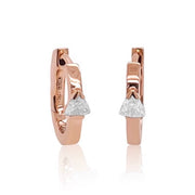 PAIR Mini Hoops Trilliant Shape WD- Two Colors