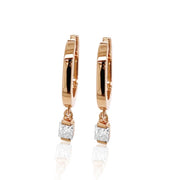 Mini PAIR Princess Drop White Diamond