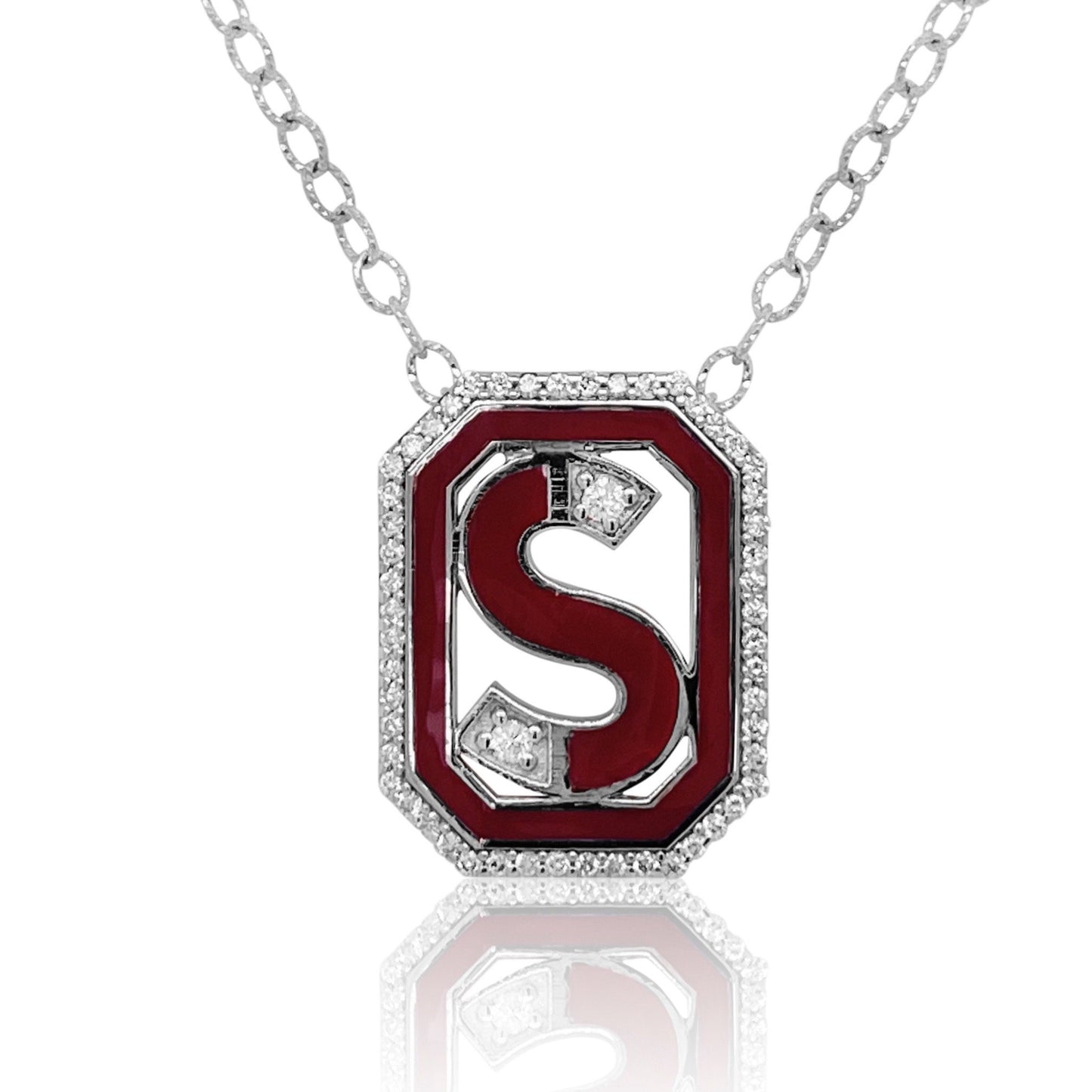 Gatsby Initial Necklace in 18K Gold – 15 Colors | Colette Jewelry
