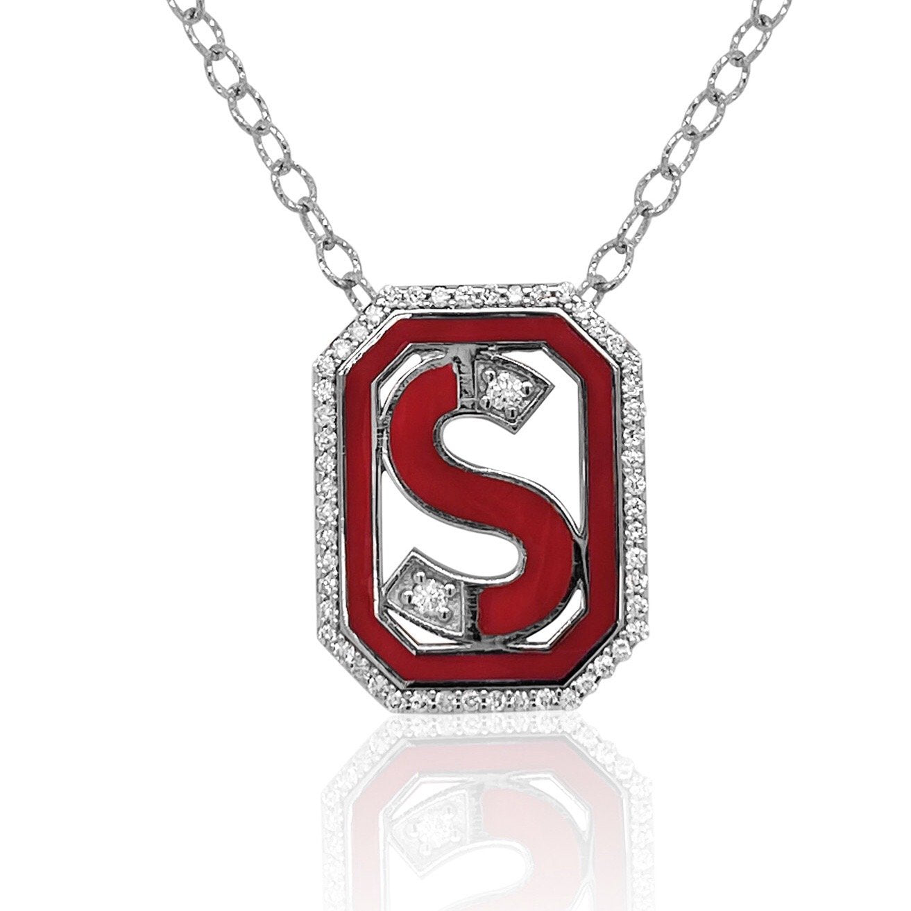Gatsby Initial Necklace in 18K Gold – 15 Colors | Colette Jewelry