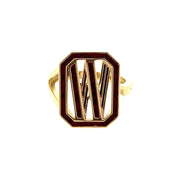 Gatsby Initial Ring - Fifteen Colors