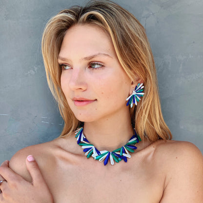 Penacho Cocktail Earrings in 18K Gold & Gemstones — Colette Jewelry
