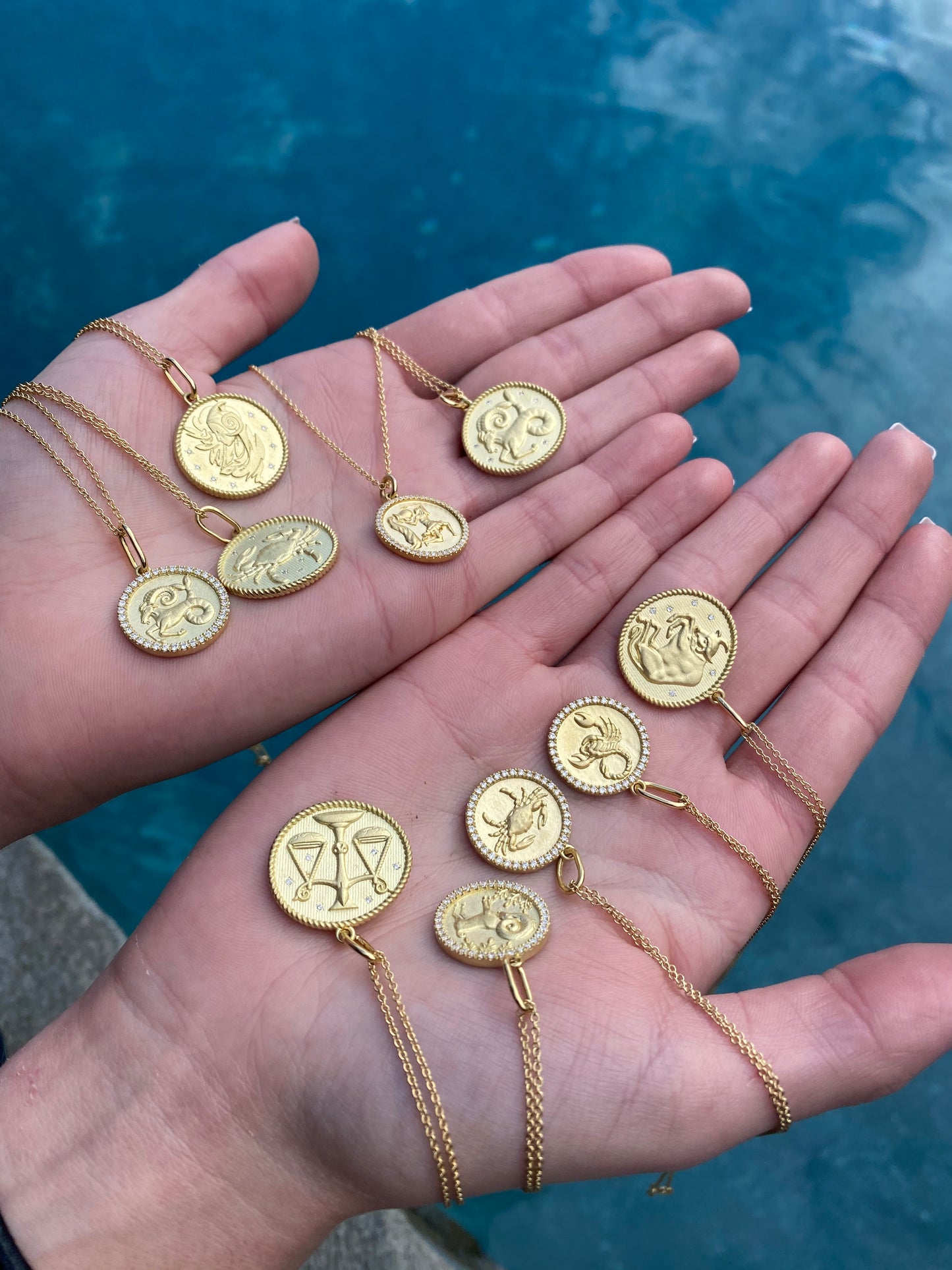 Sagittarius Zodiac Diamond Pendant 18K Gold Necklace | Colette Jewelry