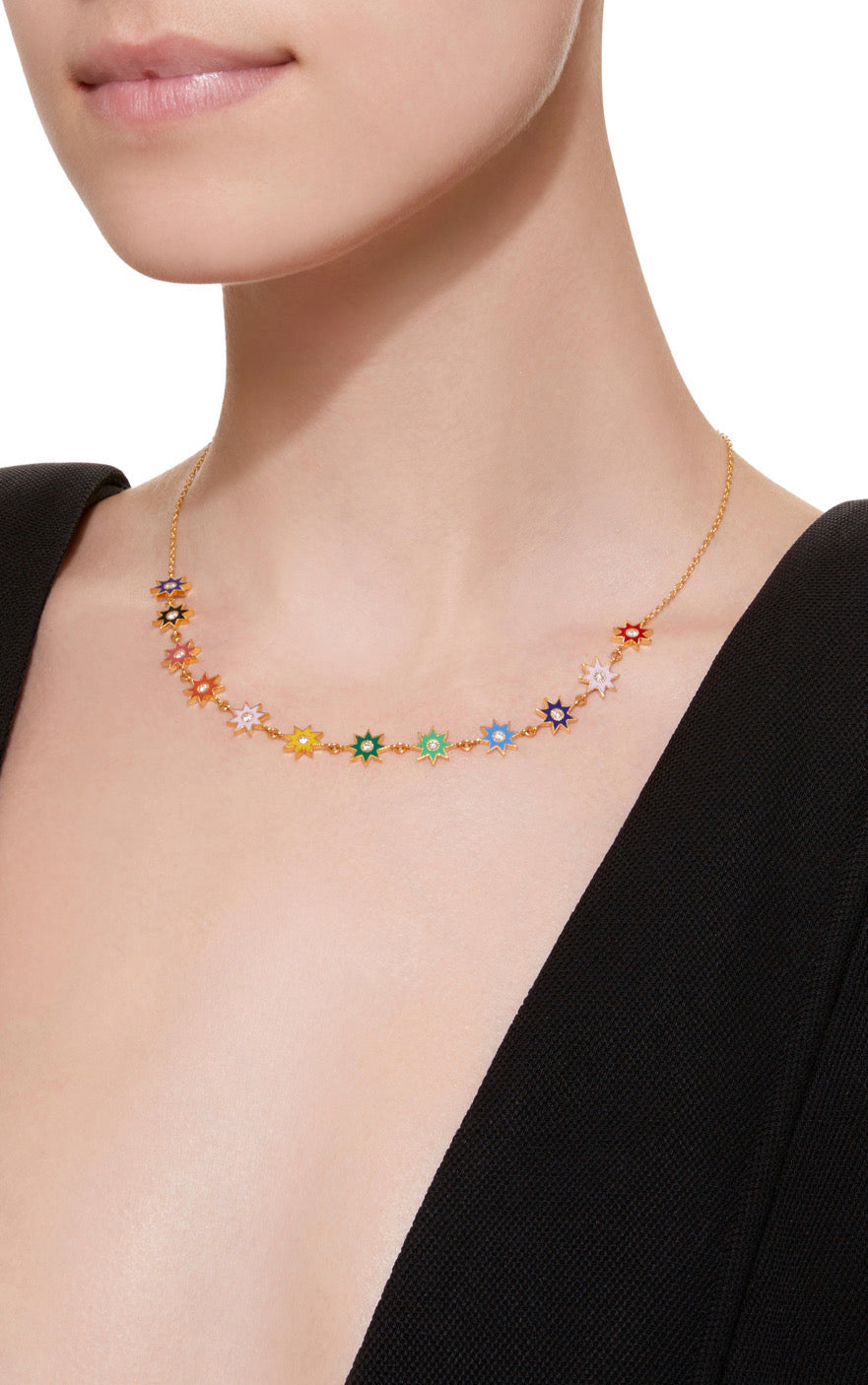Twinkle Star Necklace | 18K Yellow Gold & Diamond Necklace | Colette Jewelry