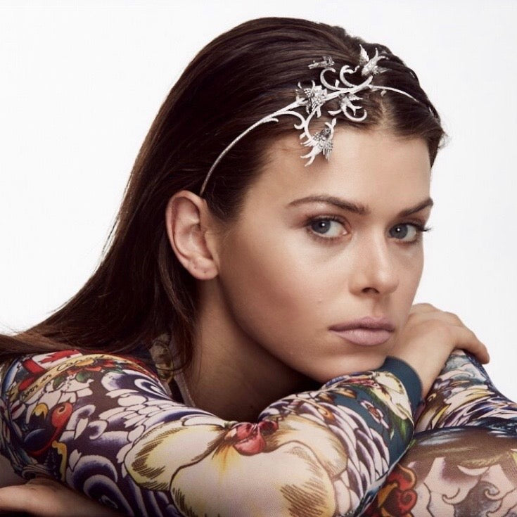 Sultanate Crown 18K Gold Diamond & Gemstone Head Piece | Colette Jewelry