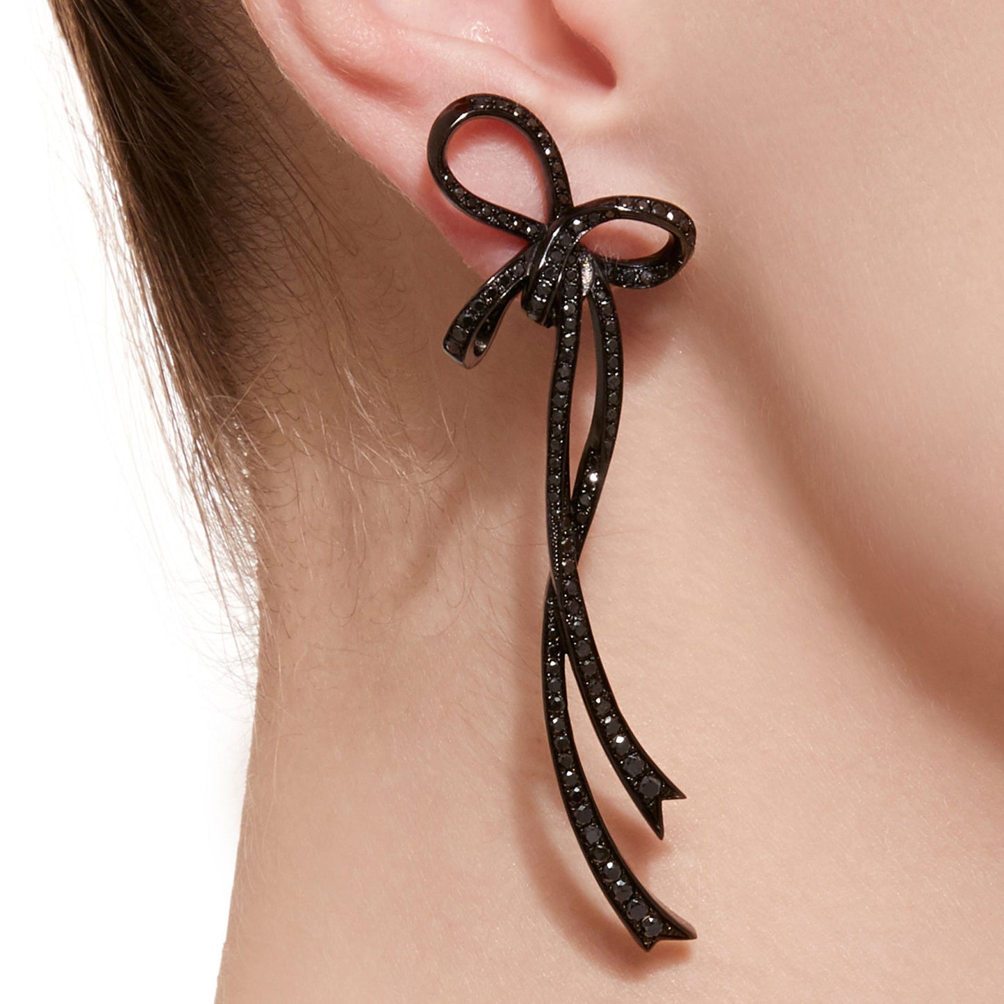 Long Bow Earrings in 18K Gold | Colette Jewelry